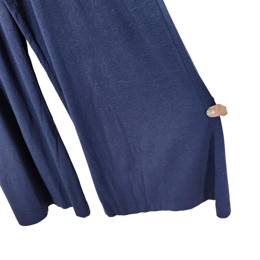 LAIRD Palazzo Pants Womens Small Navy Wide Leg Pull On Stretch Lounge‎ Relaxed - Picture 3 of 12